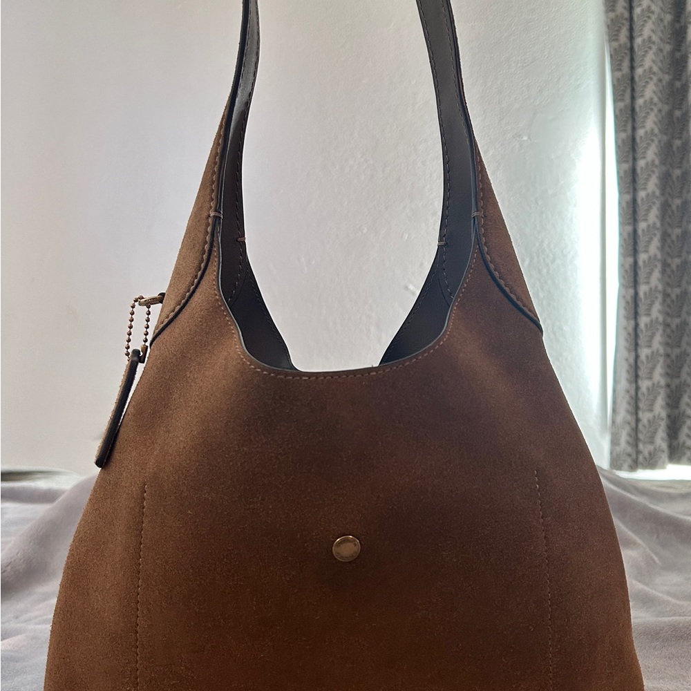 Coach Brooklyn 28 Tan Suede - Picture 5 of 14